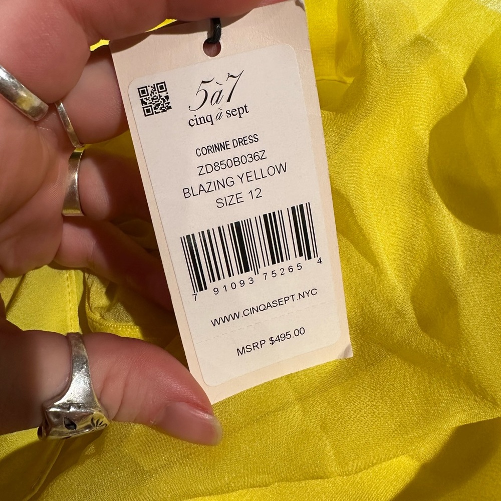 Cinq a sept 100% silk corinne cut out one shoulder dress 12 - Picture 7 of 9